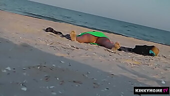 Voyeur Spies On A Nude Girl At The Beach