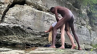 Interracial Couple Enjoys Public Sex With Bigdaddykj