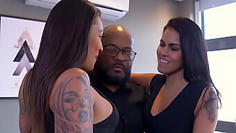 Big Ass Latina Gets A Threesome With A Couple