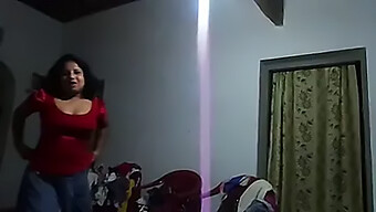 Big-Titted Asian Aunty Gives A Blowjob In Her Home