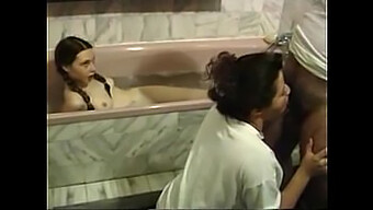 A Father Joins His Daughter In The Bath