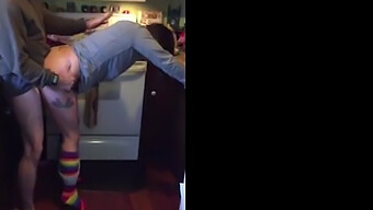 Chubby Amateur Wife Experiences Intense Orgasm With Husband In Kitchen