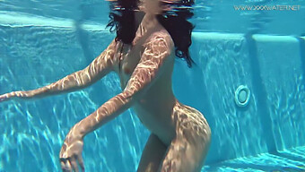 Russian Teen With Tattoos Enjoys Pool Fun