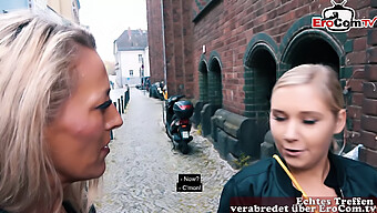 German Mature With Big Natural Tits Enjoys Lesbian Sex With A Young Blonde