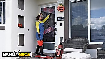 Bruno'S Big Dick And Evelin Stone In A Funny Halloween Video