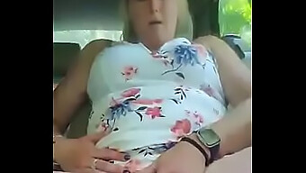 Masturbating Wife Reaches Orgasm In Car