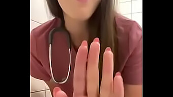 Solo Teen (18+) Masturbates In A Hospital Bathroom And Shoots Cum