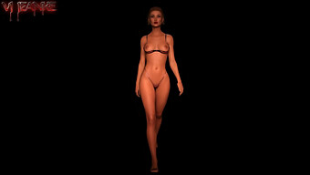 Model Seksi Memamerkan Keahlian Mereka Di Atas Catwalk.