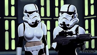 Ba Người Với Cảnh Xuất Tinh: Hai Storm Troopers Được Bú Cu Wookie