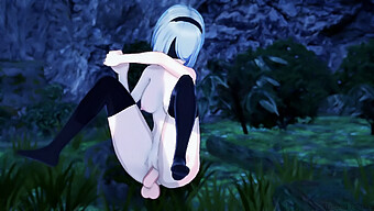 18-Year-Old Yorha 2b Gets Her Tight Pussy Pounded In The Forest