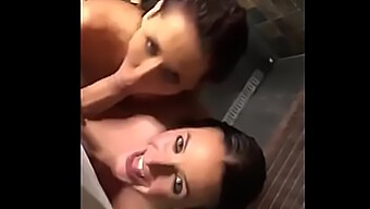 Blowjob And Fucking In The Shower With Big Natural Tits