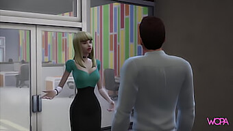 Public Sex With A Blonde Secretary To Keep Up With Her Workload