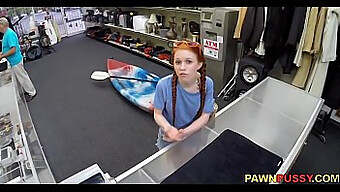 Amateur Redhead Teen Gives A Sloppy Blowjob In Public