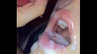 Amateur Teen Swallows Massive Cum In Slow Motion