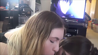 Bisexueller Blowjob Von Jessica Und Hannah, Bevor Ich Ejakuliere