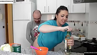 Watch Pamela And Jesus Get Naughty In The Kitchen